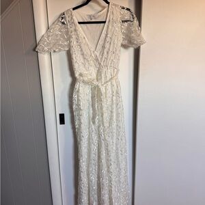 Baltic Born Marsielle White Lace Maxi Dress